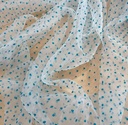 Madonna Organza Dyed Fabric (Two Tone)(Sky Blue on White 7)