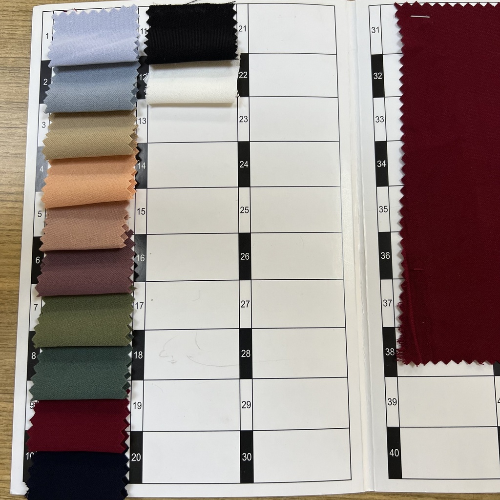 Cherry Crepe Dyed Fabric