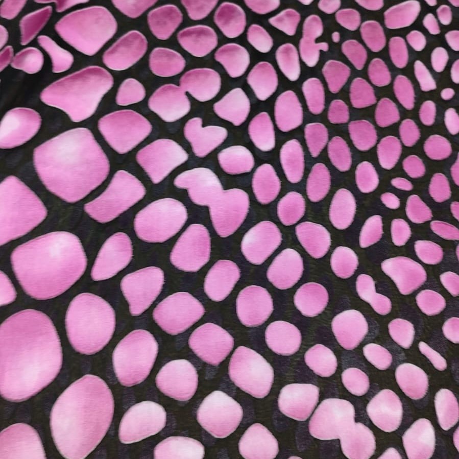 Print On Silk Satin Burnout#24