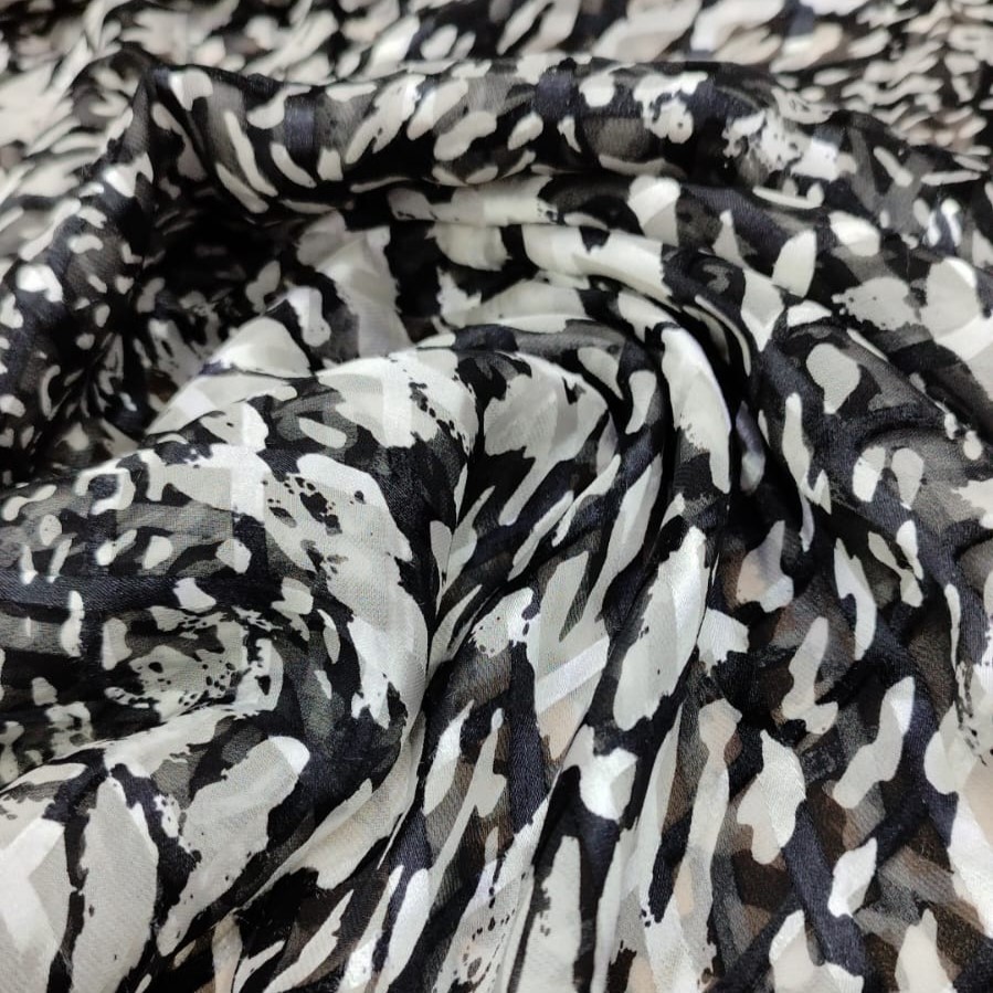 Print On Silk Satin Burnout#21