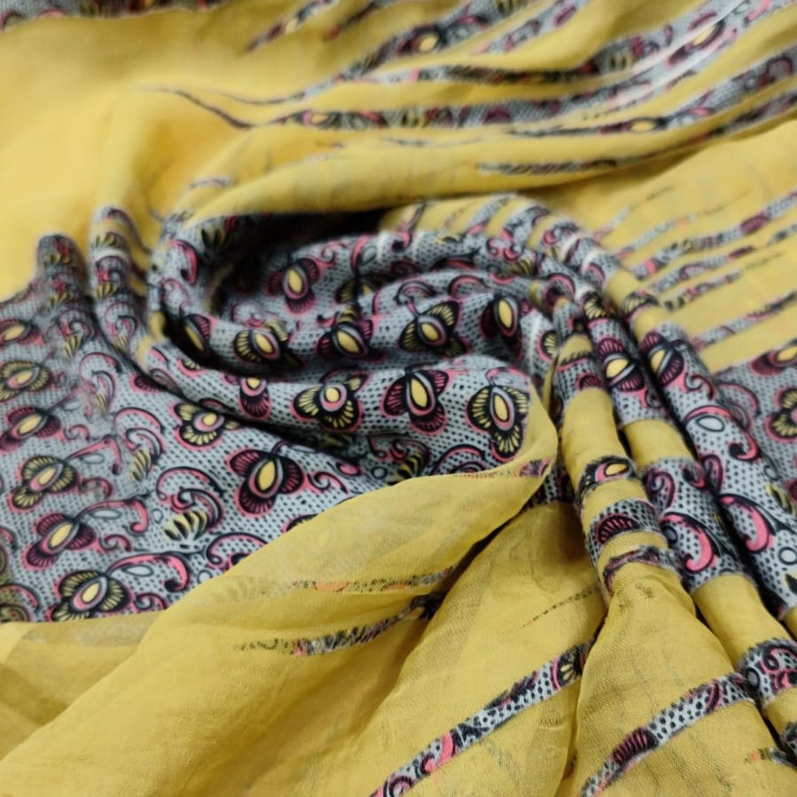 Print On Silk Satin Burnout#02