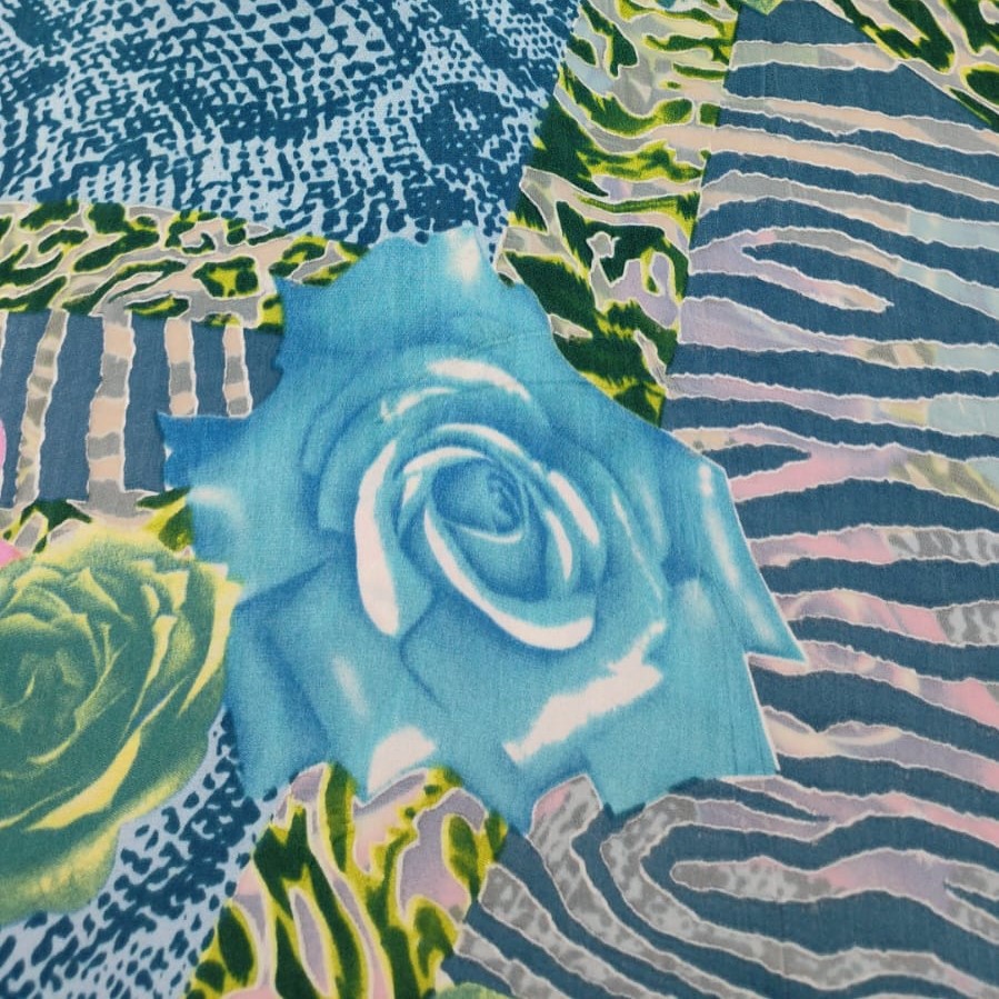 Print On Silk Satin Burnout#06