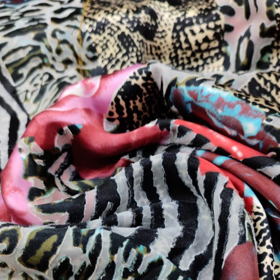 Print On Silk Satin Burnout#25