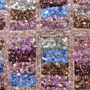 Embroidered Sequins(Checks,Colour- Cream)