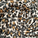 Yellow Leopard Skin Print On  Banana Crepe Airflow  SS22A-BCAP3
