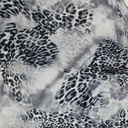 White Skin Black Spots Print On  Banana Crepe Airflow S23-BCAP2