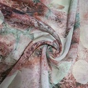 Rust Brown Base Starfish Print On French Rayon S23-FRPS18