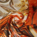 Coffee Print On Habutai Satin