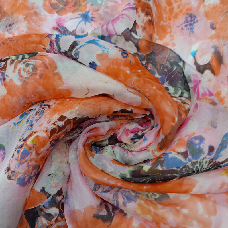  Print On Silk Chiffon S23-SCPS279