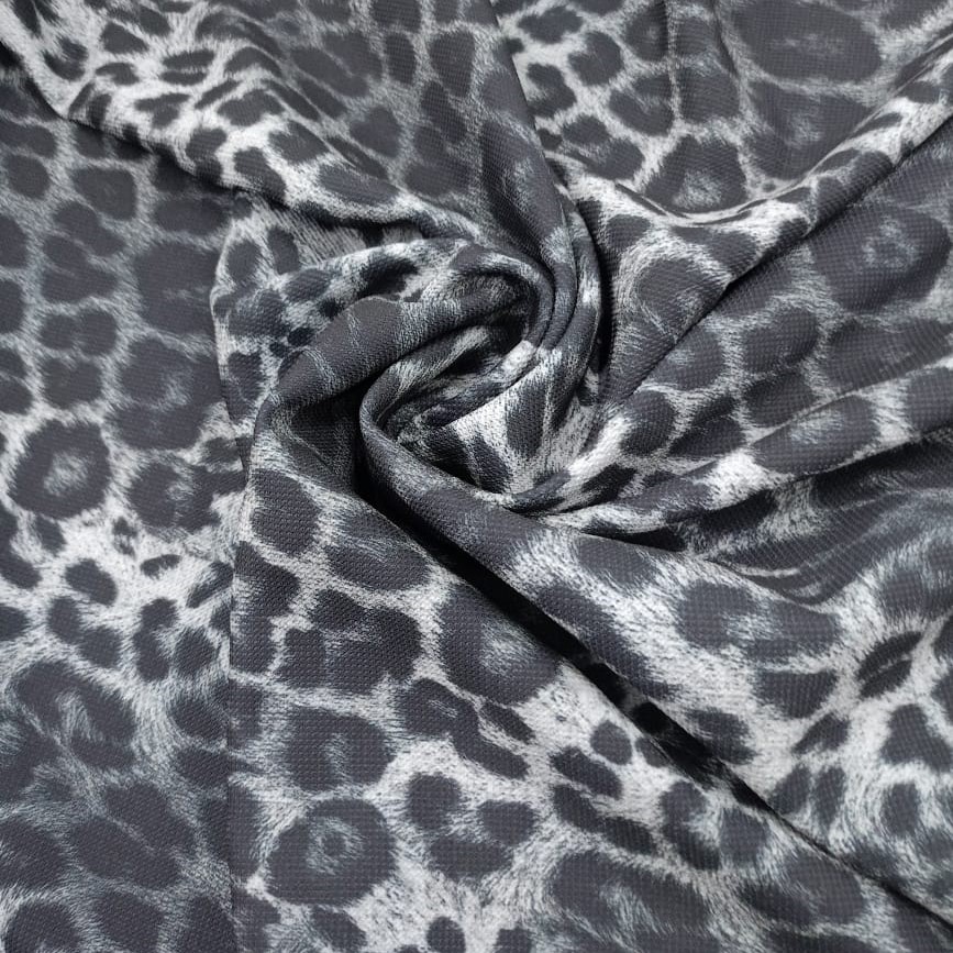 Black Leopard Print On Micro Waffle S23 MWP33