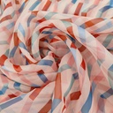 Irregular Zig Zak Print On Organza SS22A-ORPA30