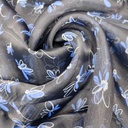 Blue Grass Hopper Print On Organza SS22A ORPA47