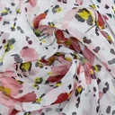 Hibicus Flower Print On Organza SS22A-ORPA58