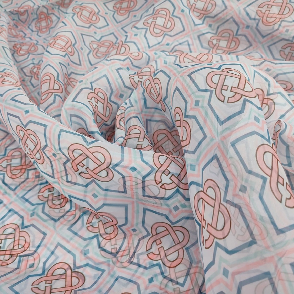 Geometrical Print On Organza SS22A ORPA72