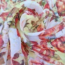 Red Rose Garden Print On Organza SS22A ORPA33