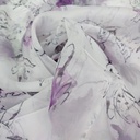 Voilet Lily Print On Organza SS22A-ORPA70