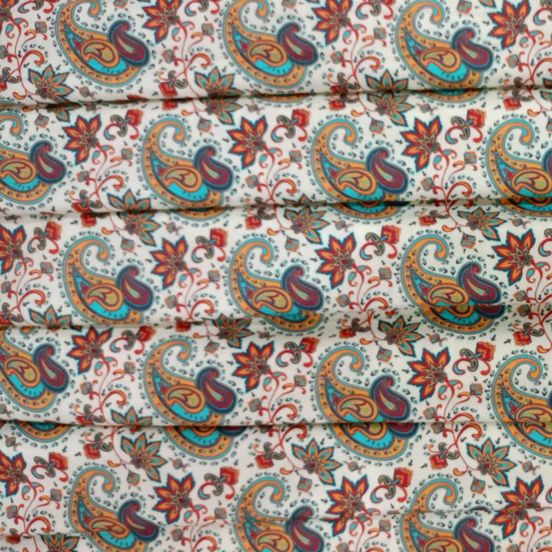 Royal Paisley Print On Parsi Boski S24 PBPS20