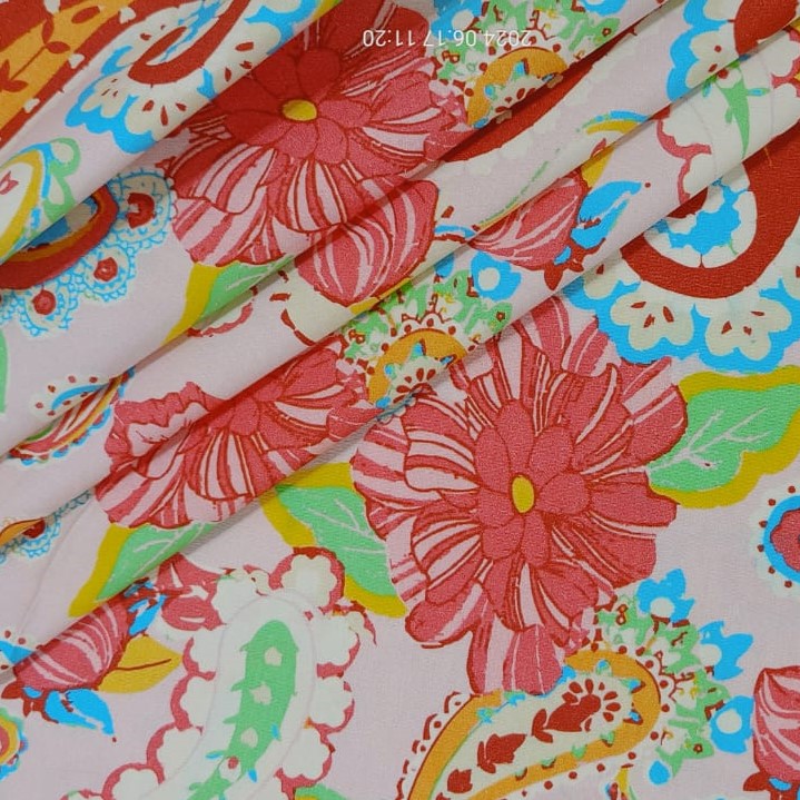 Paislye Floral Print On Wonder Poplin