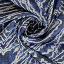Blue & White Marble Print On Twill Satin TPB27 (D#70C#3)
