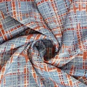 Red Blue Check Print On Twill Satin TPB110 (PA01C#2)