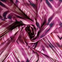 Red Geometrical Art Print On Twill Satin TPB125 (D#71C#2)