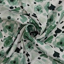 Vintage Floral Print On Korean Satin SS22N KSPB49