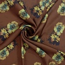 Brown Base Print On Korean Satin SS22N KSPB61