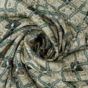 Ogee Silver Print On Korean Satin SS22N-KSPB86