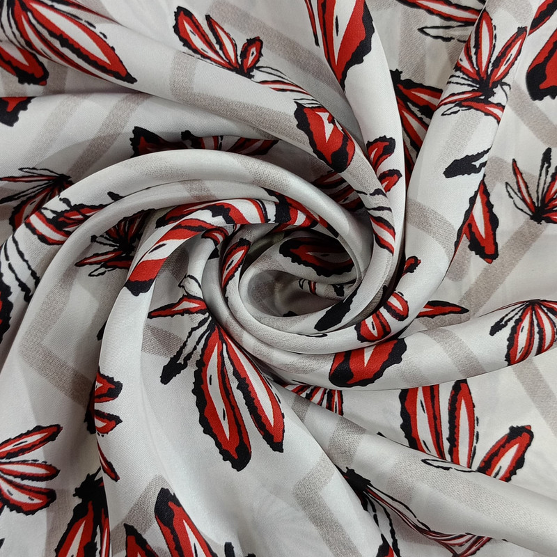 Hawai Print On Korean Satin SS22N KSPB90