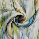 Wave Artwork Print On Korean Satin SS22N-KSPB95