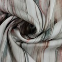 Wave Artwork Print On Korean Satin SS22N KSPB96