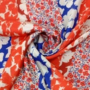 Red Floral Print Korean Satin SS22L KSPL43
