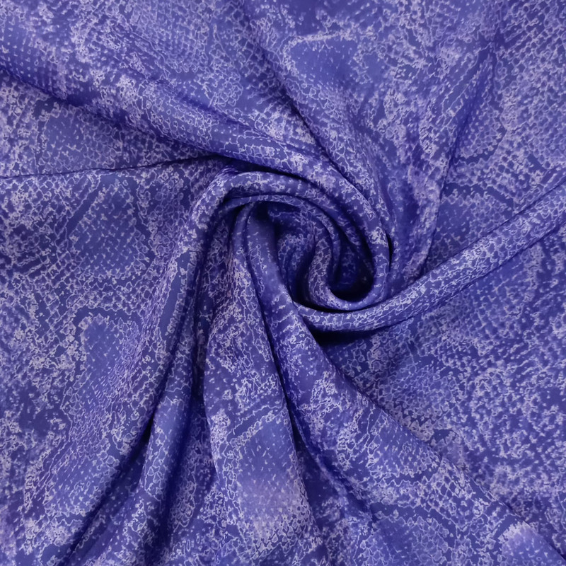 Purple Snake Skin Print On Korean Satin SS22L KSPL54