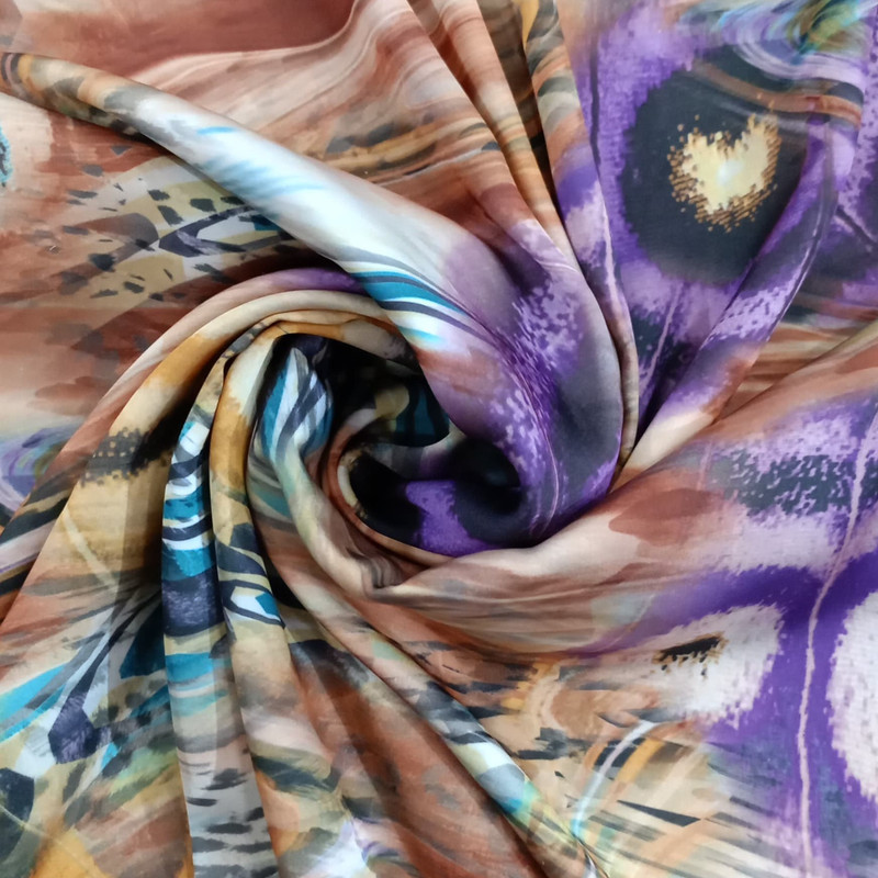 Peacock Fur Art Print On Korean Satin S23-KSPS85