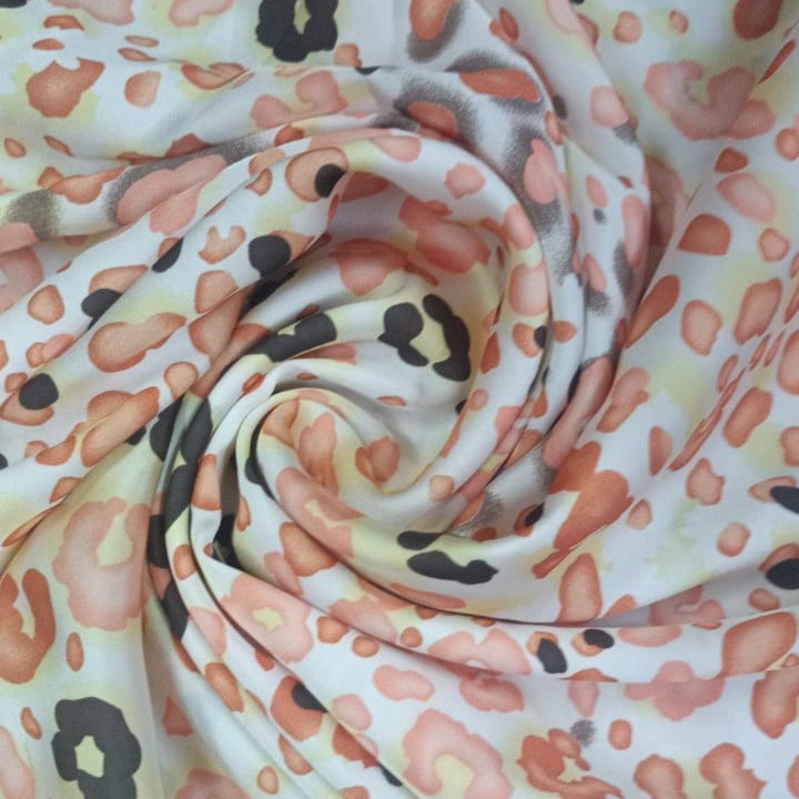 Pink Panther Print On Korean Satin S23-KSPS91