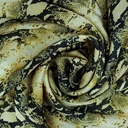 Black & Gold Snake Print On Korean Satin S24 KSPS124