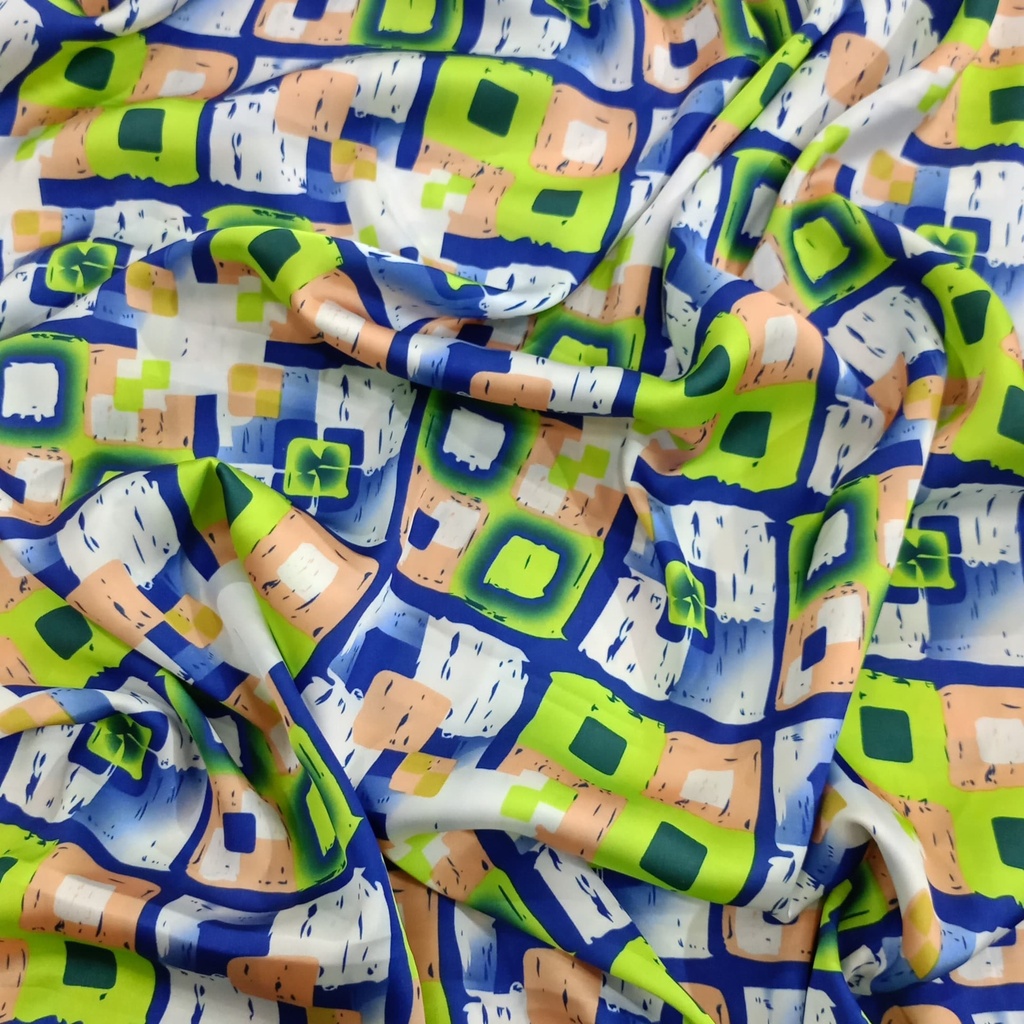 Abstract Artwork Print On Korean Satin S23 KSPS04