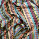 Bohemian & paisley Print On Korean Satin S23-KSPS27
