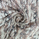 Black & Orange Snake Print On Satin S24 KSPS43
