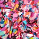 Brush Art Print On Korean Satin S23-KSPS70