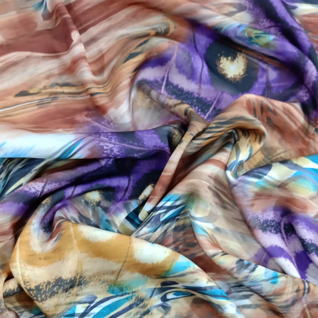 Peacock Fur Art Print On Korean Satin S23-KSPS85