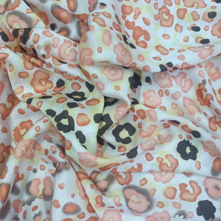 Pink Panther Print On Korean Satin S23-KSPS91