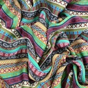 Bohemian Print On Korean Satin S23 KSPS121