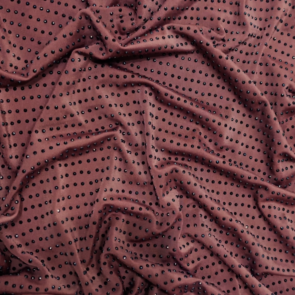 Black & Brown Rhinestone Fabric