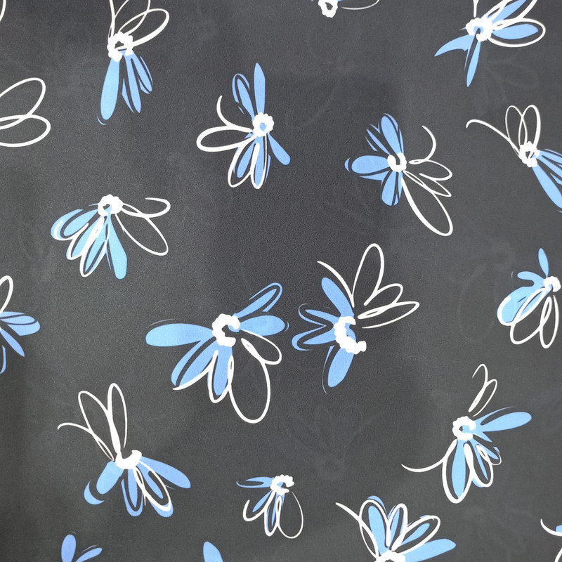 Blue Grass Hopper Print On Royal Georgette SS22A-RGPA47
