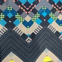 Multi Colour Chevron Print On Royal Georgette SS22L RGPL17