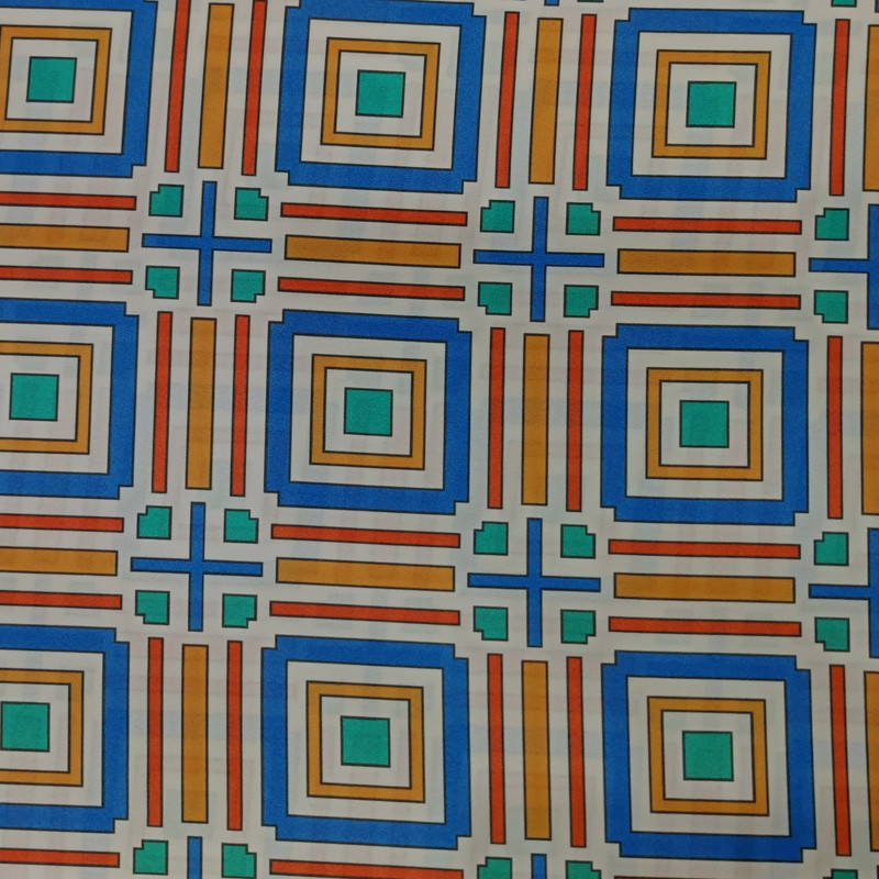 Brown Box Print On Royal Georgette SS22N RGPB07