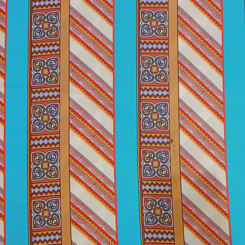 Geometrical Brown Box Print On Royal Georgette SS22N RGPB08