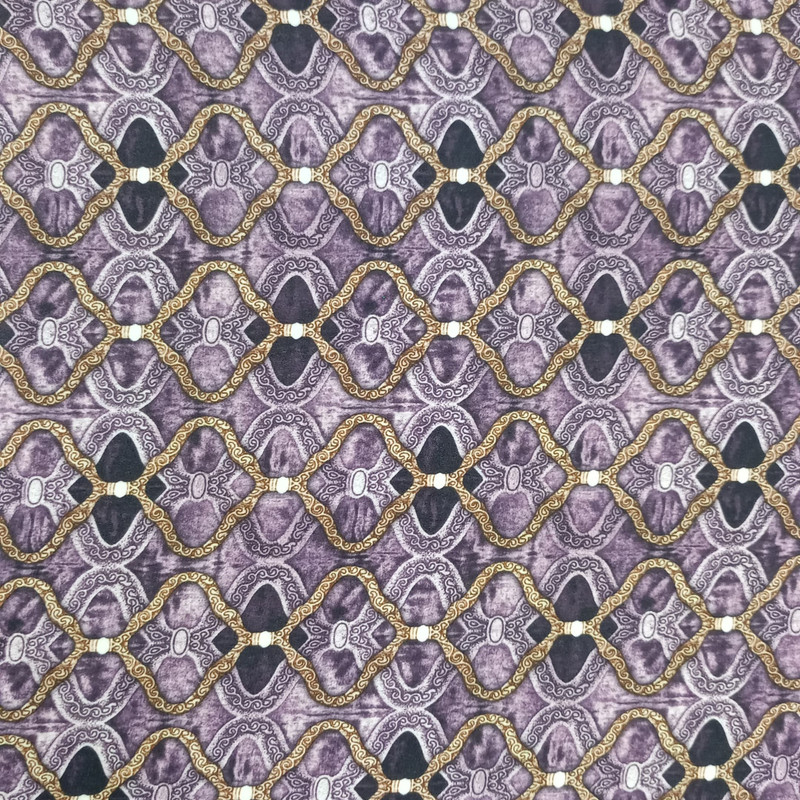 Ogee Violet Base Print On Royal Georgette SS22N RGPB87