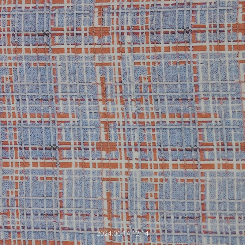 Blue Check Print On Royal Georgette SS2N RGPB110